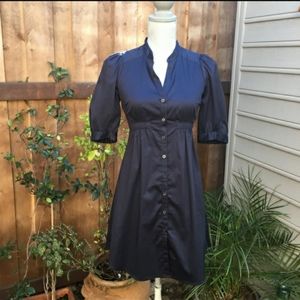 ⚜️NWOT. H&M Navy Button Up Shirt Dress